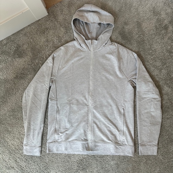 Lululemon City Sweat Full Zip Hoodie Gray Stretch Athletic Men’s L - Picture 1 of 7